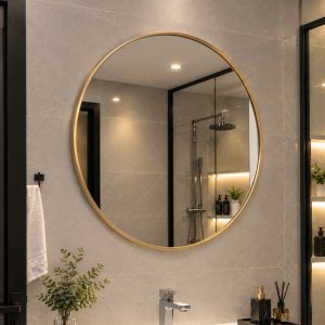 Gương Tròn khung viền nhôm - Kích thước D60