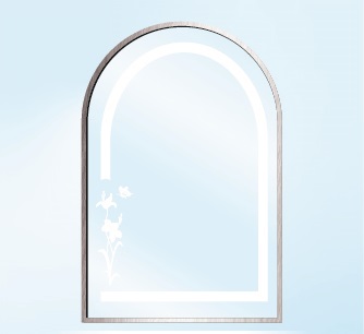 Gương đèn LED Hình Cong giá rẻ - Hoa văn - Kích thước 50x70