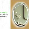 Gương đèn LED Oval - Hoa văn 02 - Kích thước 50x70
