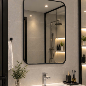 Gương chữ nhật khung viền nhôm - Kích thước 50x70cm