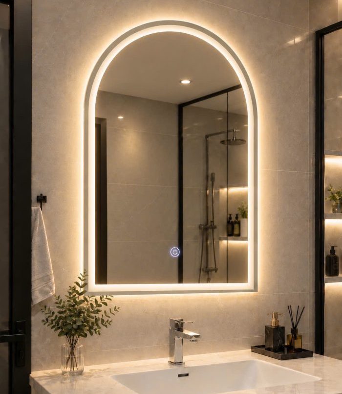 Gương đèn LED Hình Cong - Kích thước 50x70