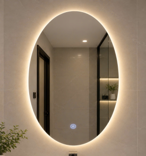 Gương đèn LED Oval giá rẻ - Kích thước 50x70