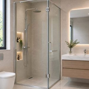 Phòng tắm kính - Cửa mở